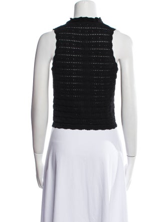 Alaïa Scoop Neck Sleeveless Crop Top