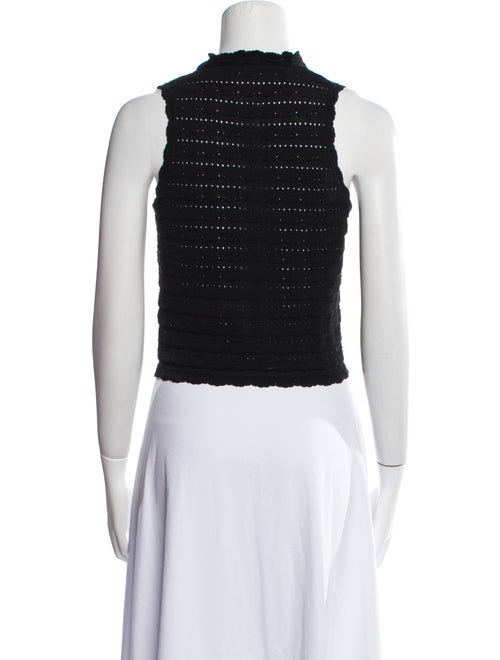 Alaïa Scoop Neck Sleeveless Crop Top