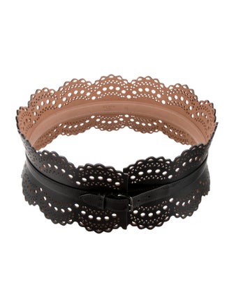 Alaïa Wide Leather Waist Belt