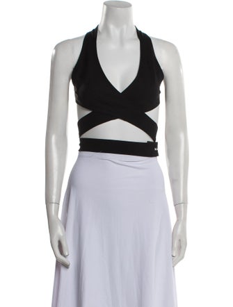 Alaïa 2024 V-Neck Crop Top