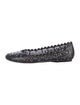 Alaïa Leather Lasercut Accents Ballet Flats
