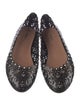 Alaïa Leather Lasercut Accents Ballet Flats