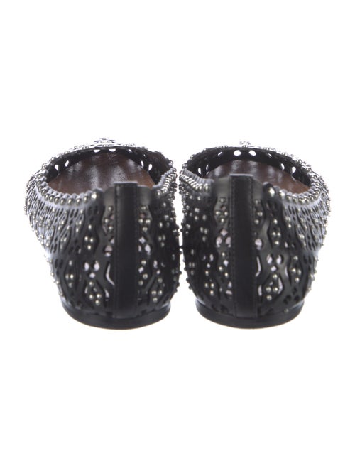 Alaïa Leather Lasercut Accents Ballet Flats