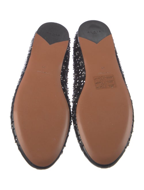 Alaïa Leather Lasercut Accents Ballet Flats
