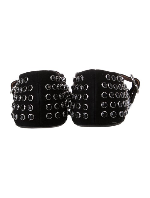 Alaïa Suede Crystal Embellishments Ballet Flats