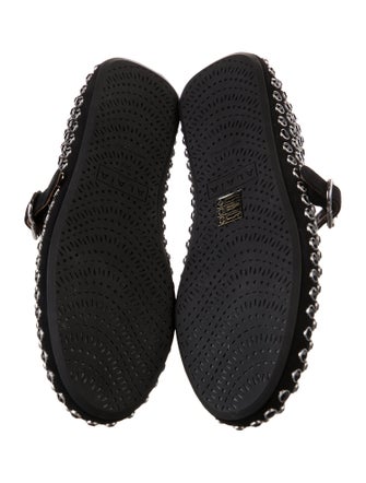 Alaïa Suede Crystal Embellishments Ballet Flats