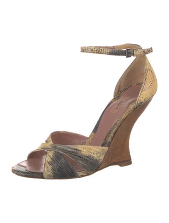 Alaïa Python Animal Print D'Orsay Pumps