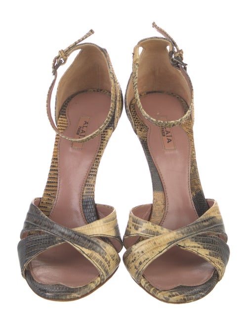 Alaïa Python Animal Print D'Orsay Pumps
