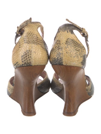 Alaïa Python Animal Print D'Orsay Pumps