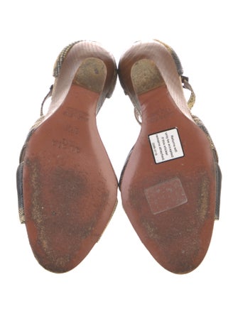 Alaïa Python Animal Print D'Orsay Pumps