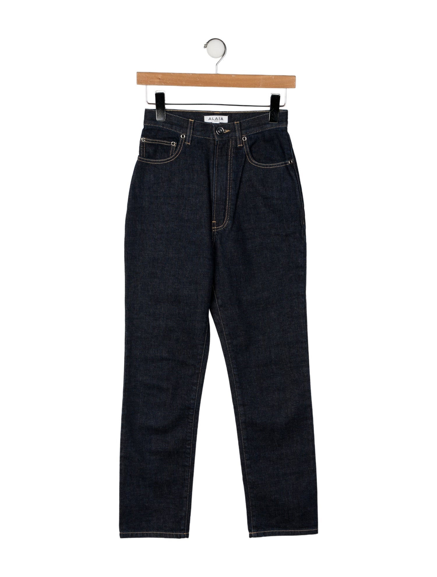 Alaïa High-Rise Straight Leg Jeans