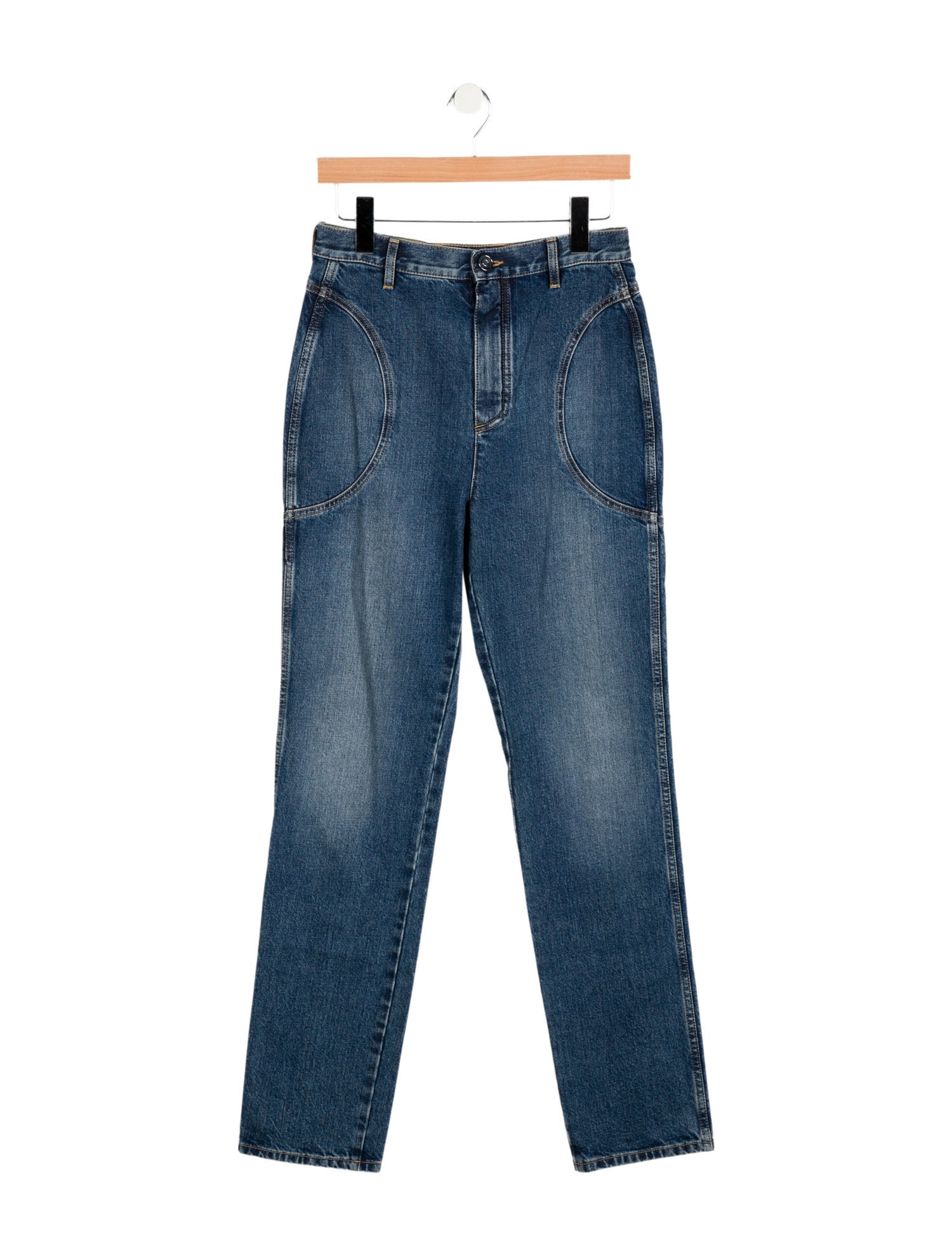 Alaïa High-Rise Straight Leg Jeans