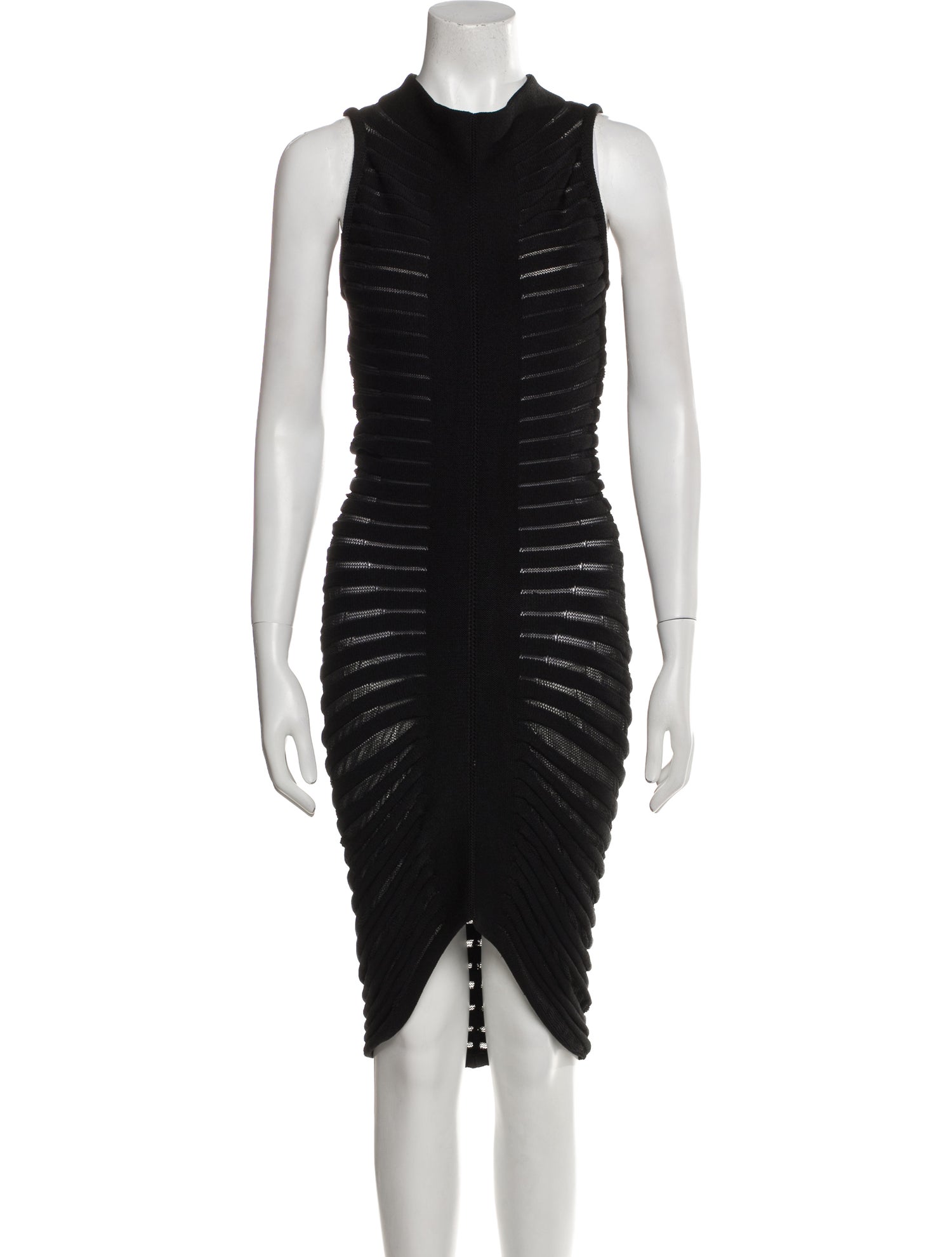 Alaïa Mock Neck Midi Length Dress