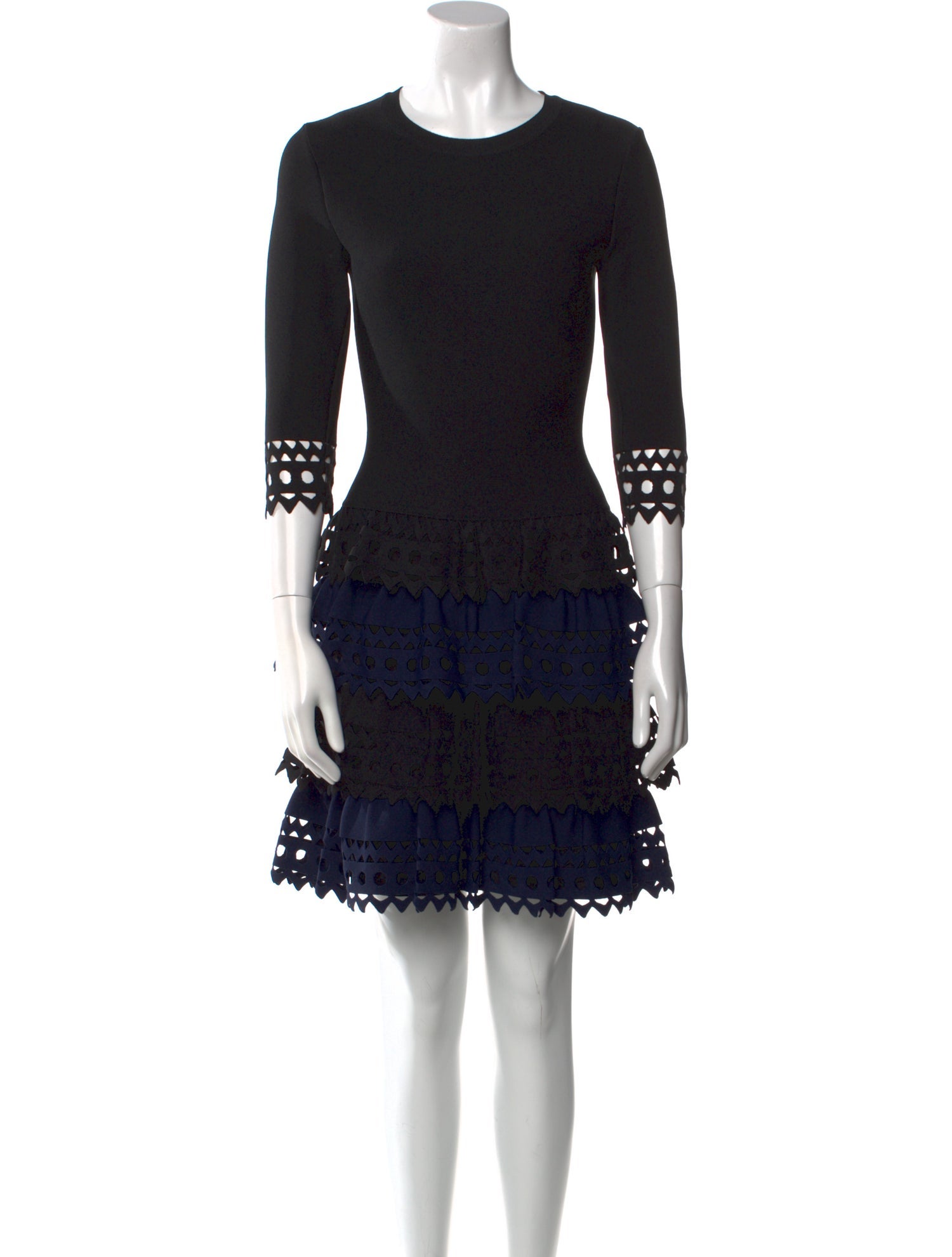 Alaïa Crew Neck Mini Dress