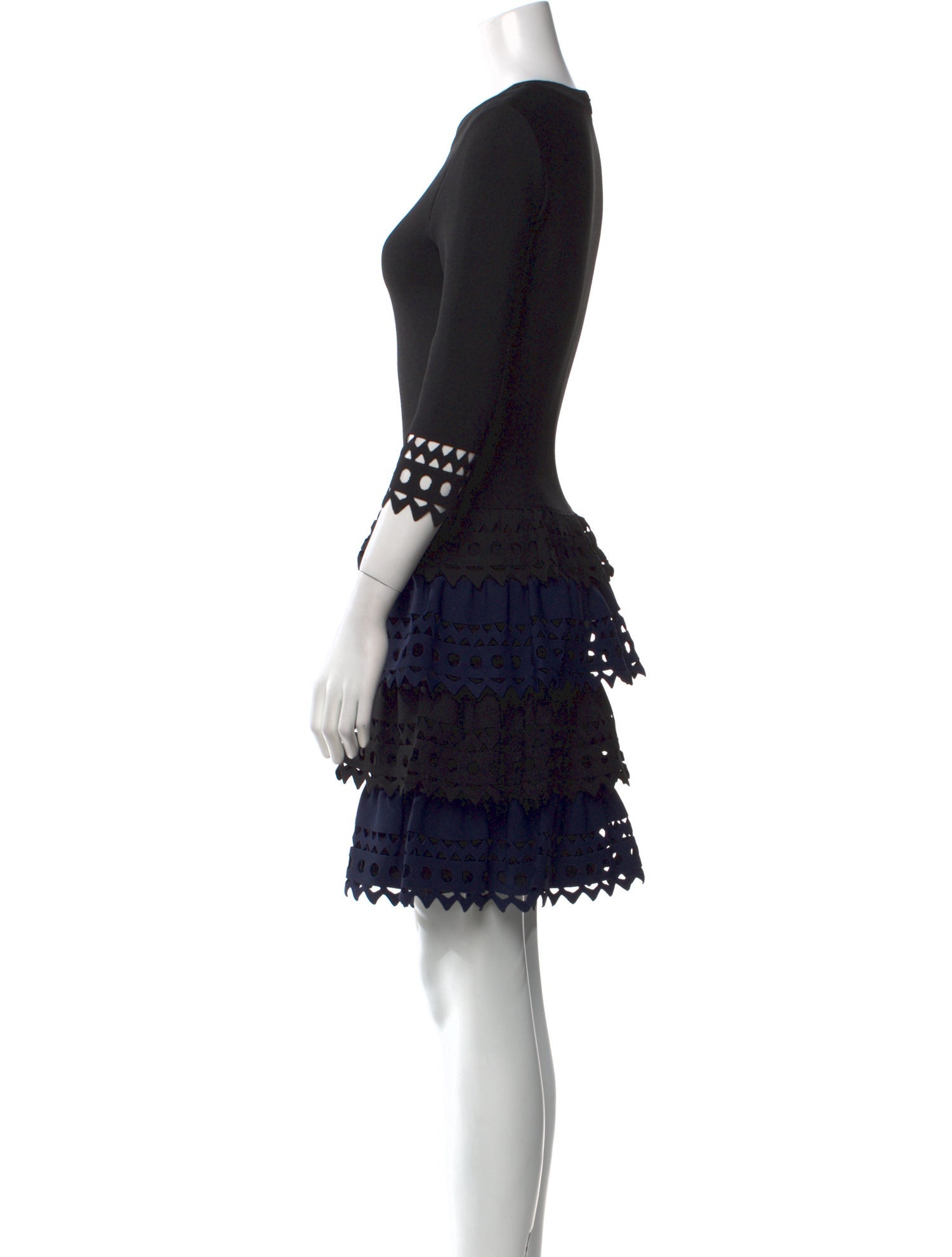 Alaïa Crew Neck Mini Dress