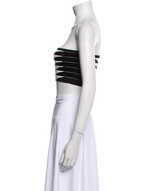 Alaïa 2022 Striped Crop Top