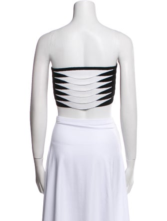 Alaïa 2022 Striped Crop Top