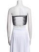 Alaïa 2022 Striped Crop Top