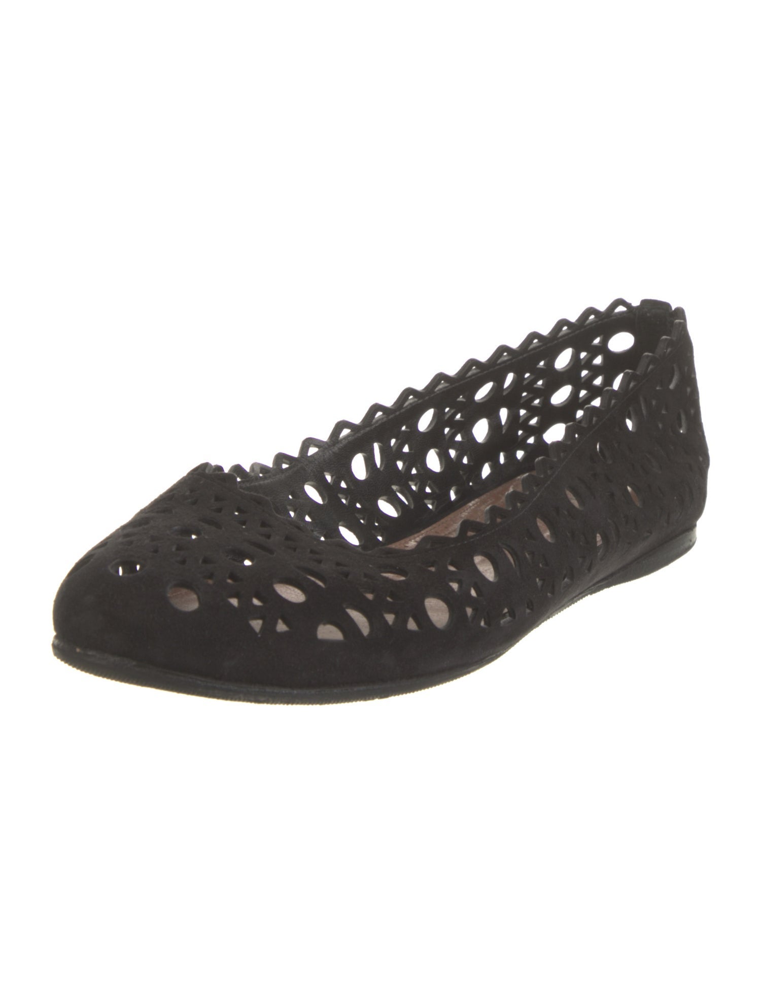 Alaïa Suede Lasercut Accents Ballet Flats