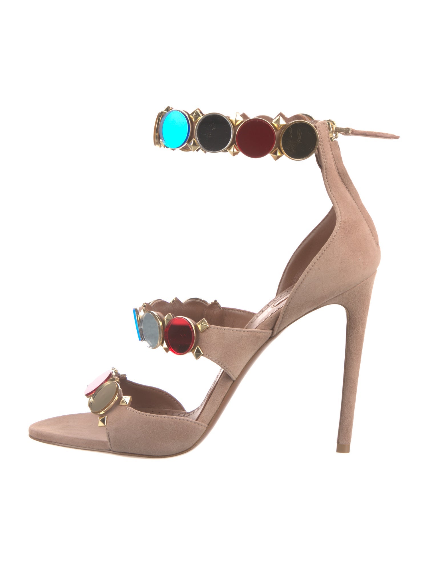Alaïa Suede Studded Accents Sandals