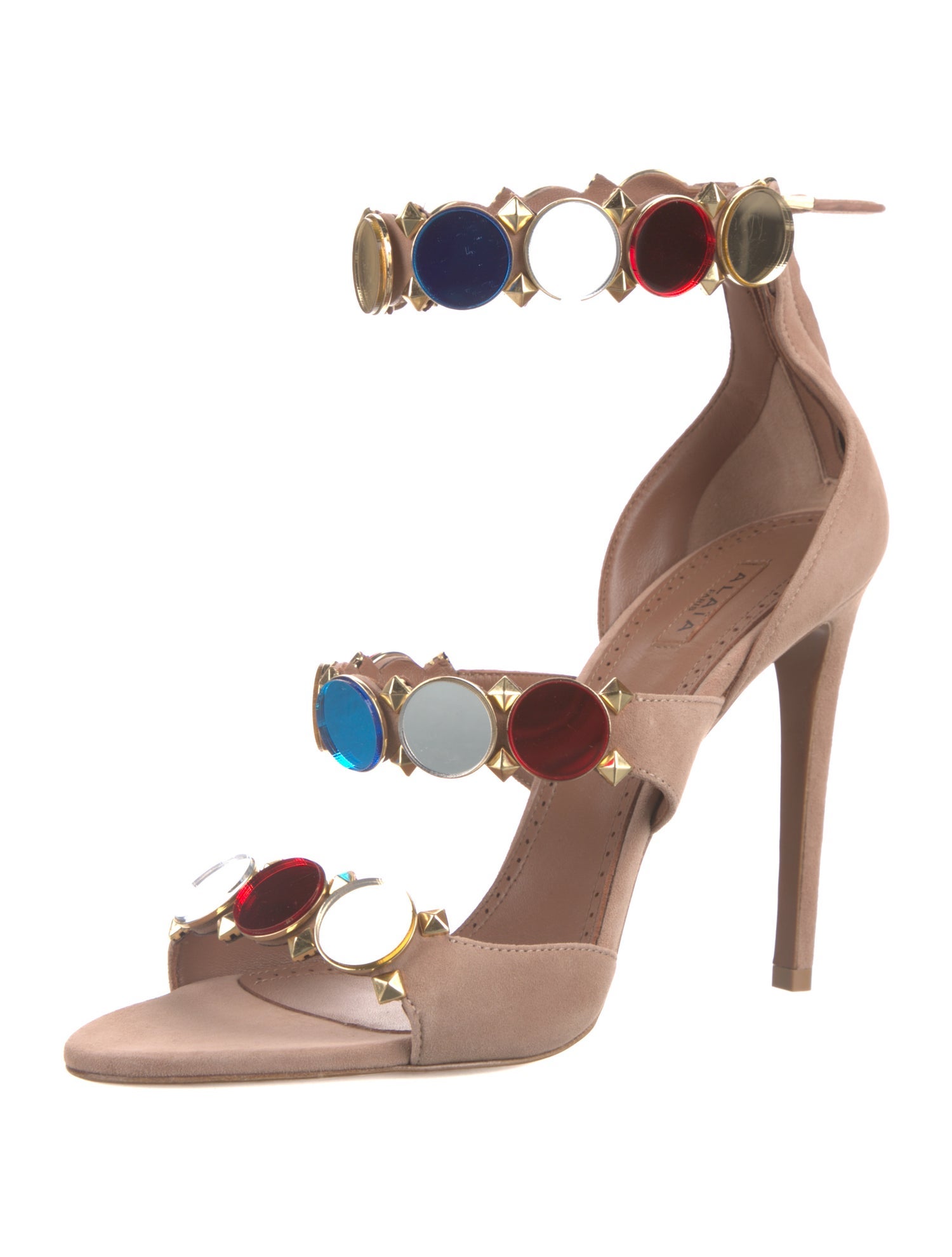 Alaïa Suede Studded Accents Sandals