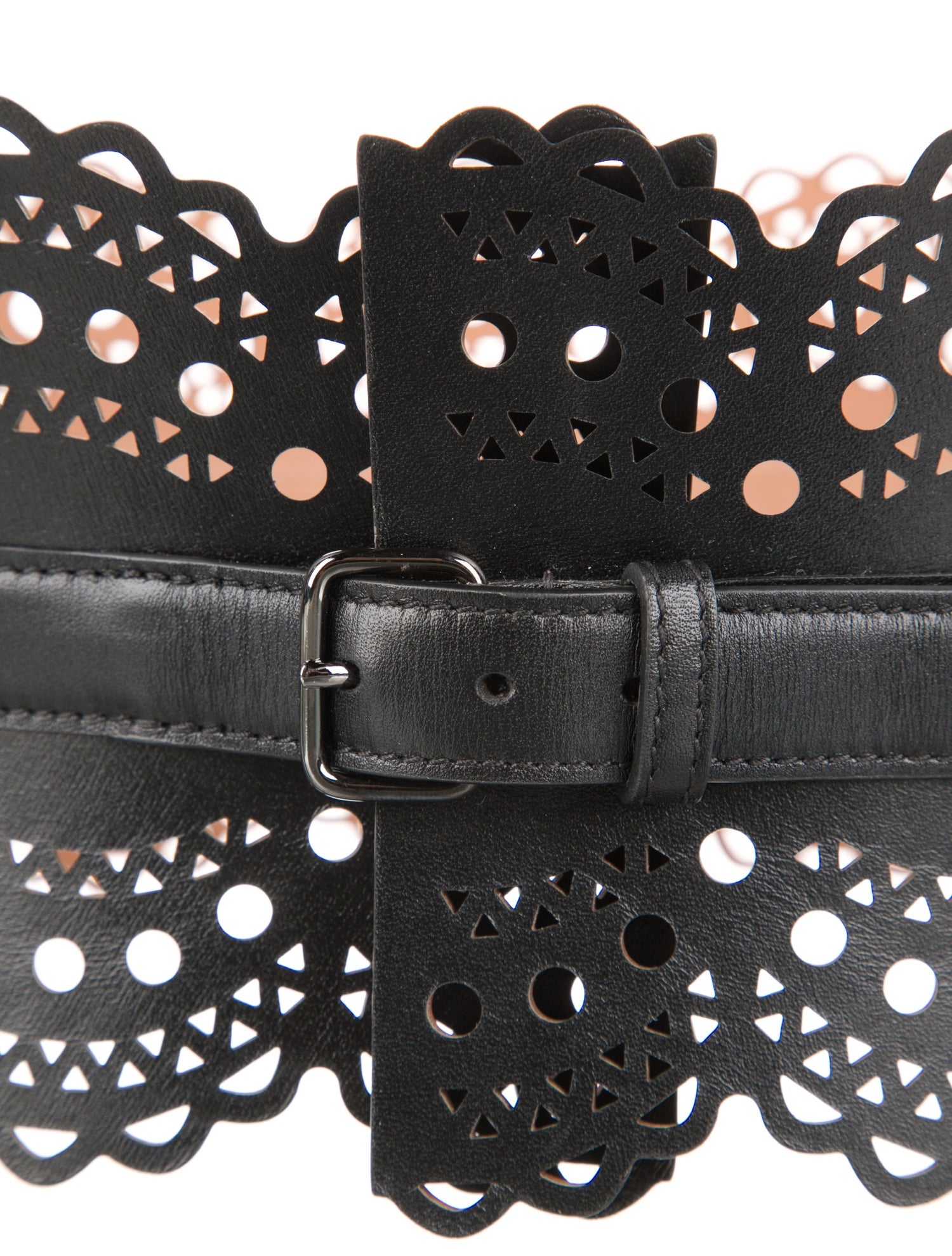 Alaïa Wide Leather Waist Belt