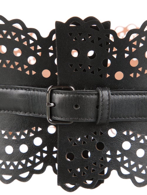 Alaïa Wide Leather Waist Belt