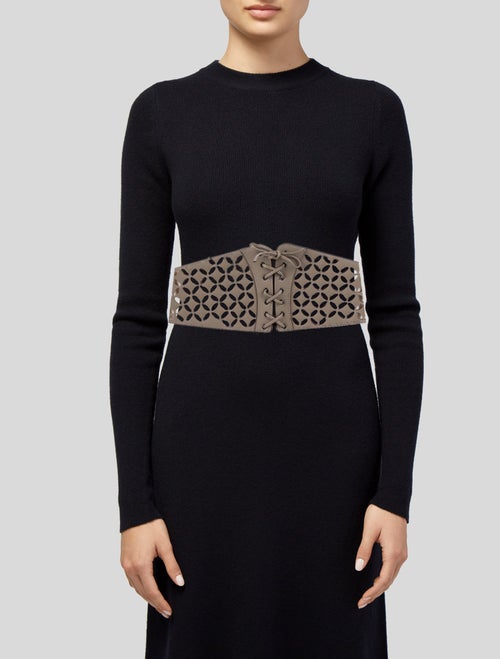 Alaïa Wide Leather Waist Belt