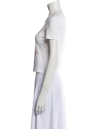 Alaïa Graphic Print Crew Neck T-Shirt