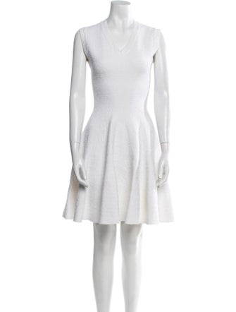 Alaïa V-Neck Mini Dress