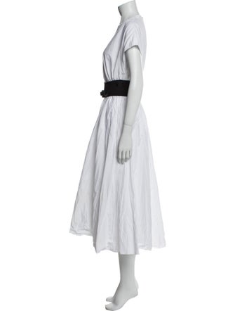 Alaïa V-Neck Long Dress