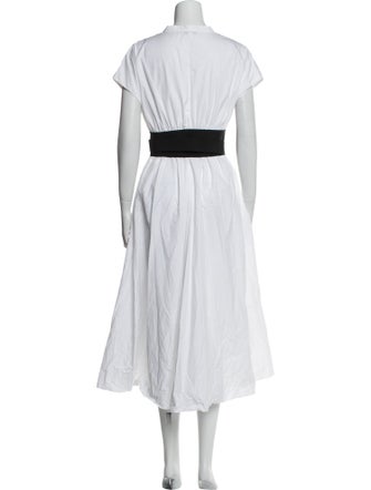 Alaïa V-Neck Long Dress