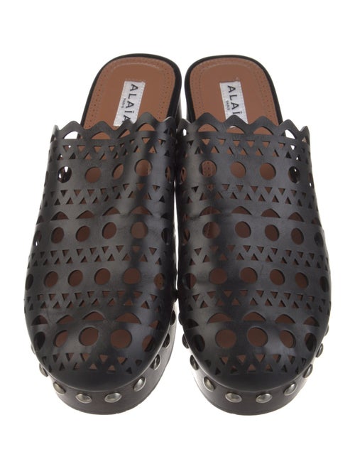 Alaïa Leather Lasercut Accents Mules