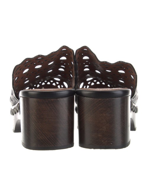 Alaïa Leather Lasercut Accents Mules