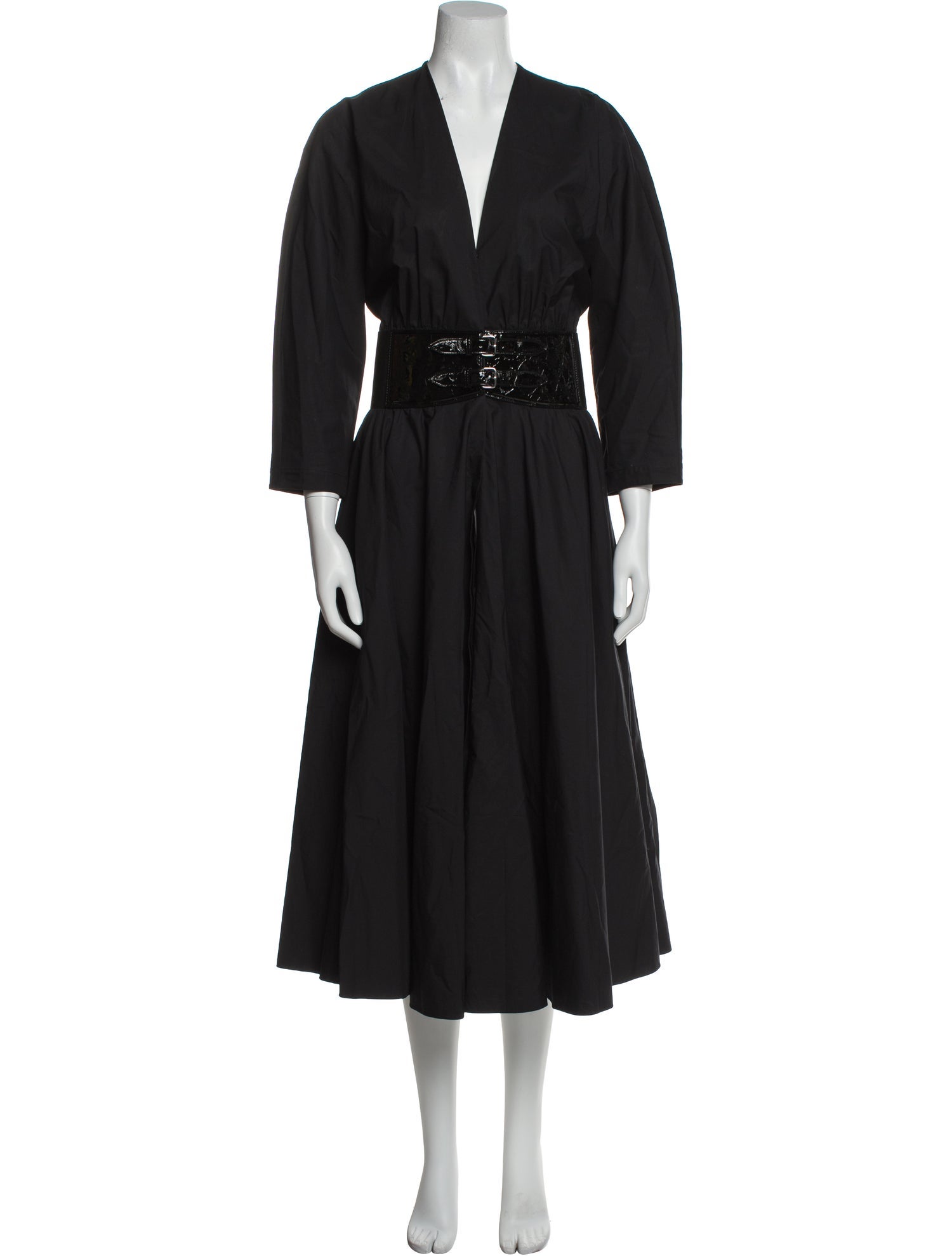 Alaïa V-Neck Long Dress