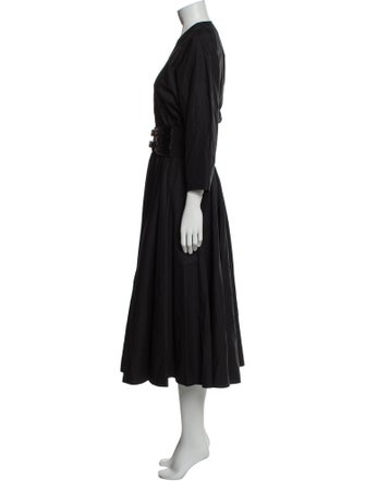 Alaïa V-Neck Long Dress