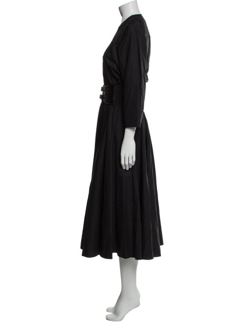Alaïa V-Neck Long Dress