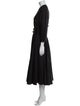 Alaïa V-Neck Long Dress