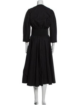 Alaïa V-Neck Long Dress