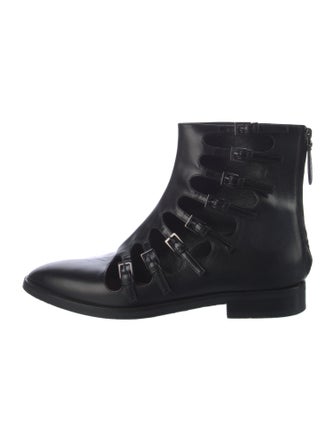 Alaïa Leather Combat Boots