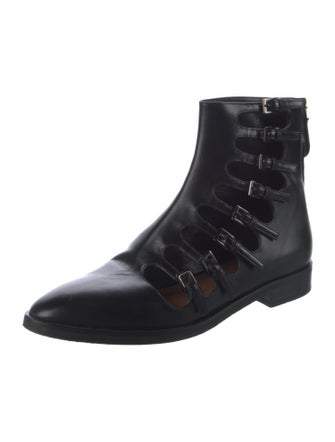 Alaïa Leather Combat Boots