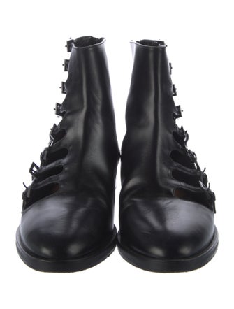 Alaïa Leather Combat Boots