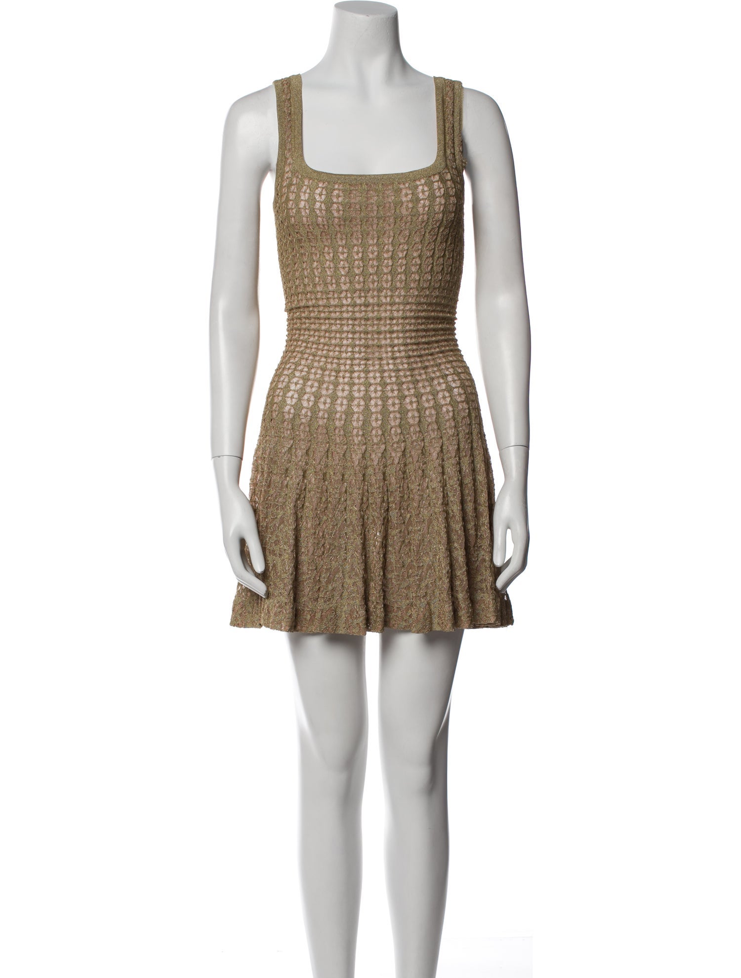 Alaïa Square Neckline Mini Dress