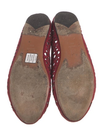 Alaïa Suede Lasercut Accents Ballet Flats