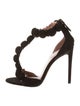 Alaïa Spike Accents Suede T-Strap Sandals