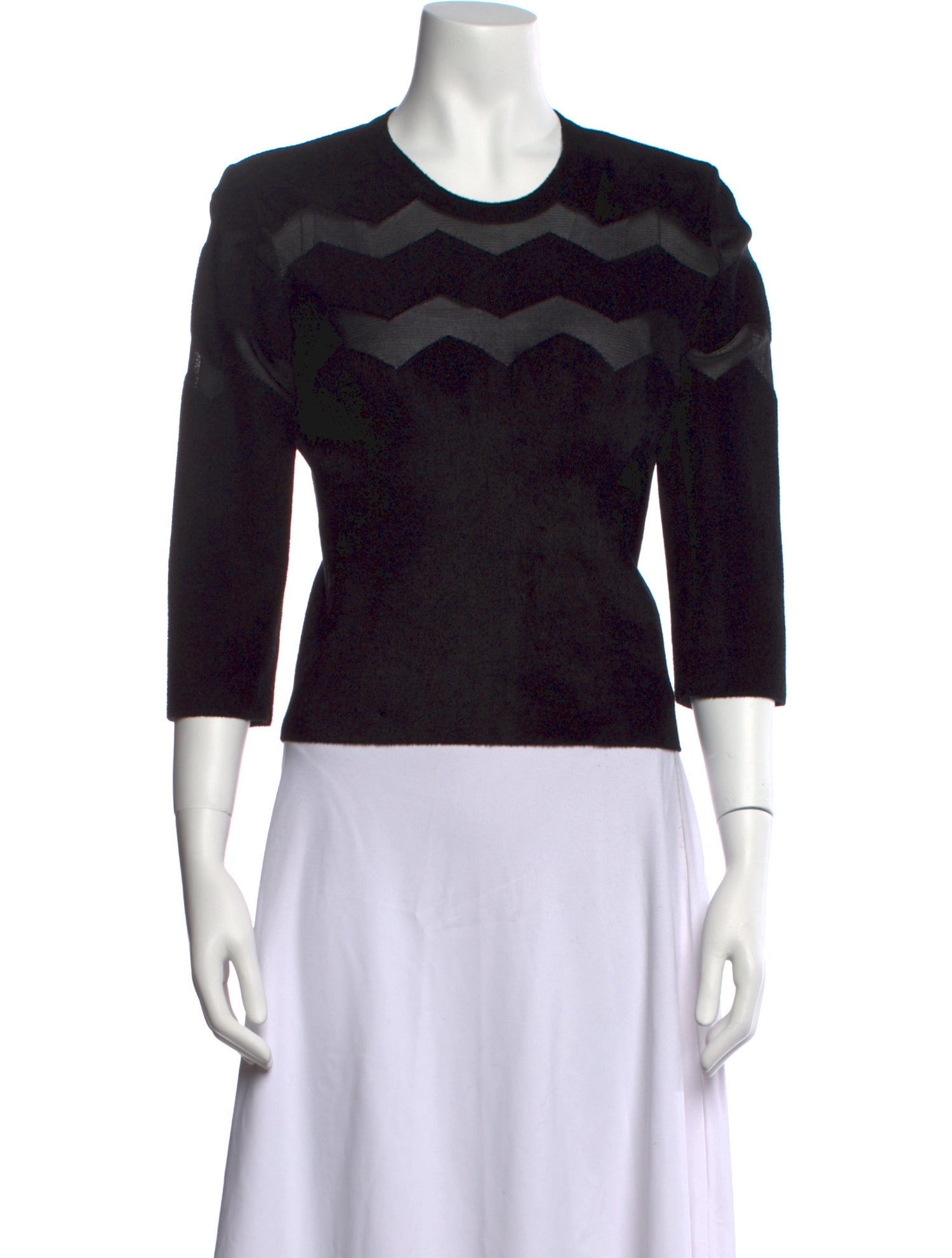 Alaïa Silk Crew Neck Top