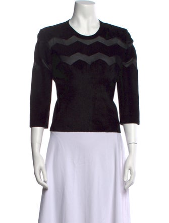 Alaïa Silk Crew Neck Top