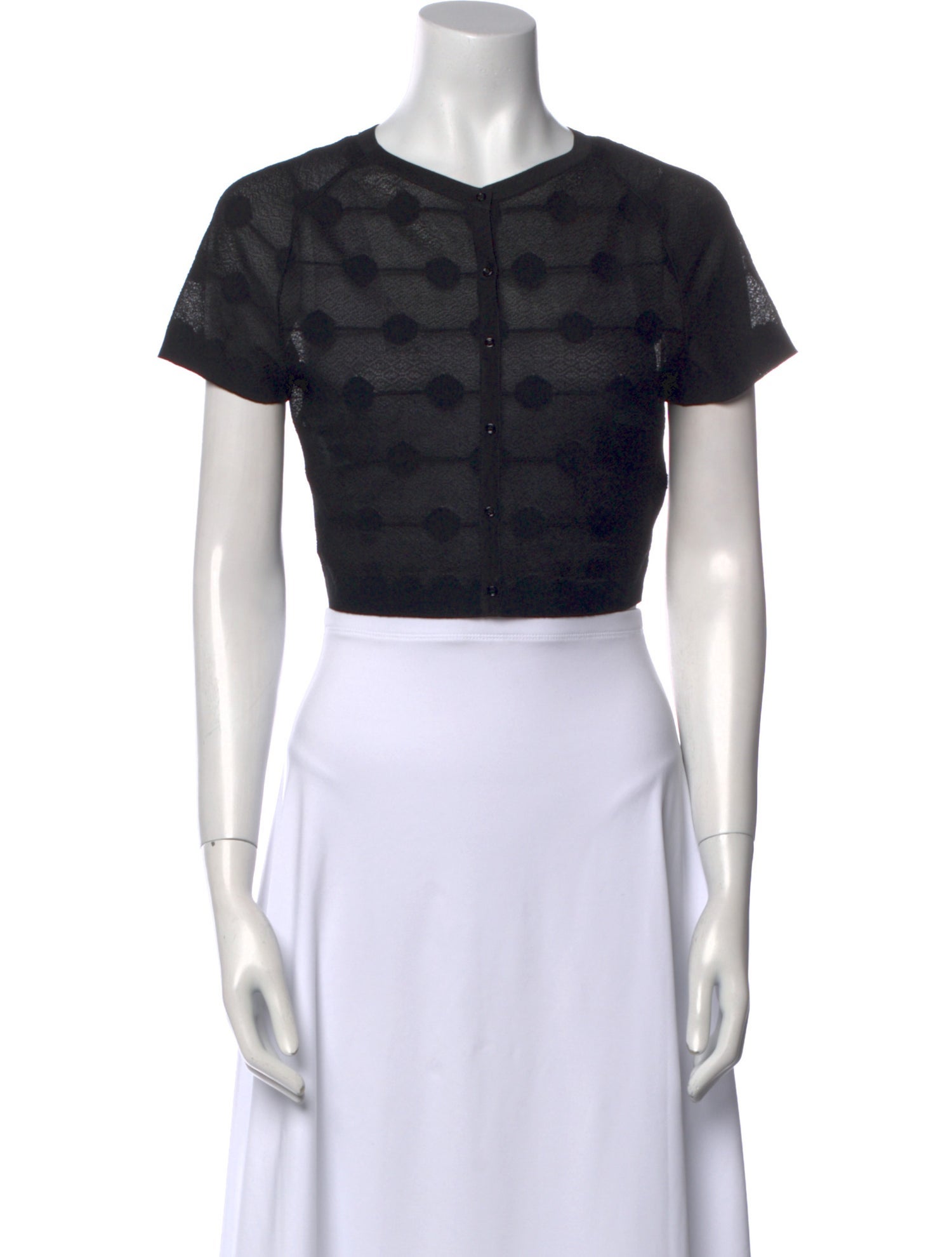 Alaïa Silk Printed Crop Top