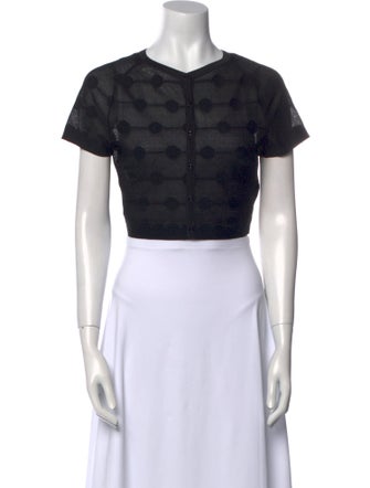 Alaïa Silk Printed Crop Top