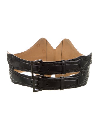 Alaïa Wide Leather Waist Belt